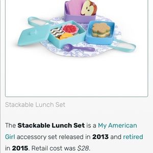 American Girl Doll stackable lunch set.